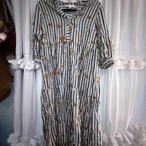 Figueroa & Flower Boho Peasant Dress /  Floral Women's Dress